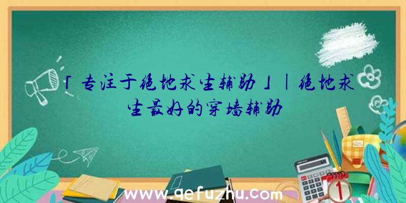 「专注于绝地求生辅助」|绝地求生最好的穿墙辅助